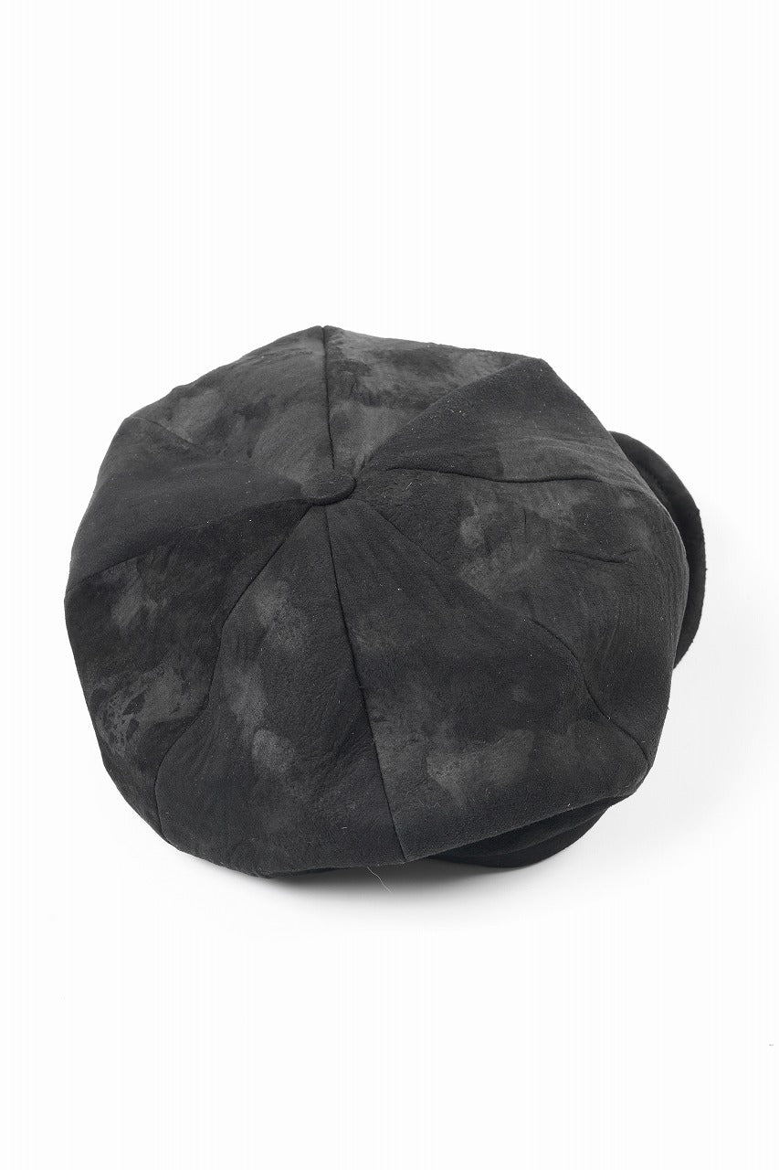 画像をギャラリービューアに読み込む, 【追加入荷】ierib Leather Casquette / Lamb Suede (BLACK)