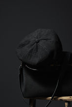 Load image into Gallery viewer, ierib exclusive Casquette / Heavy Linen Canvas + Steer Leather (BLACK EDITON)