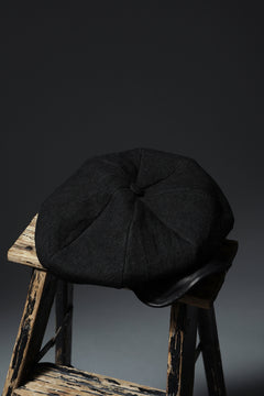 Load image into Gallery viewer, ierib exclusive Casquette / Heavy Linen Canvas + Steer Leather (BLACK EDITON)