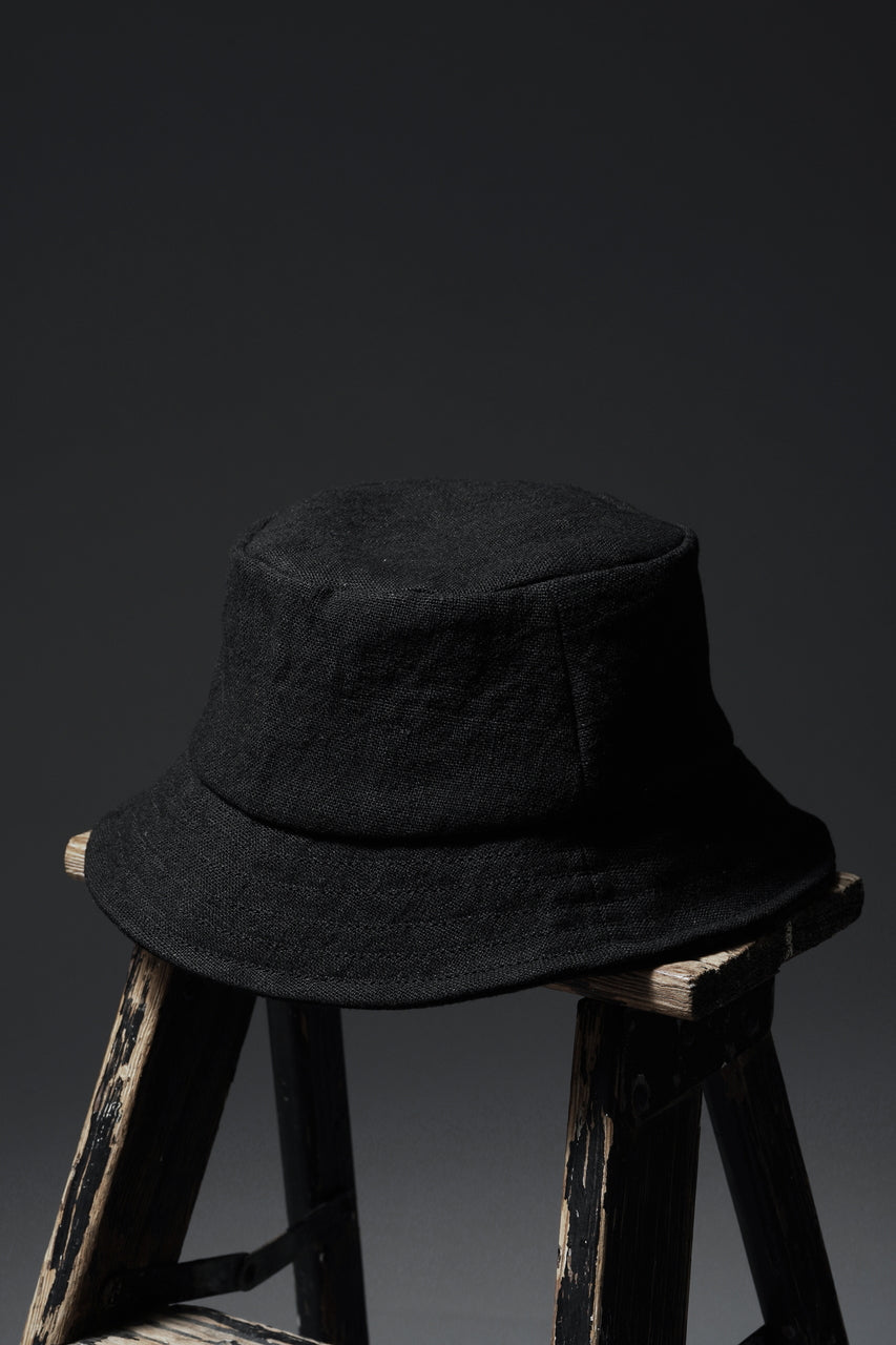 Load image into Gallery viewer, ierib exclusive Bucket Hat / Heavy Linen Canvas (BLACK EDITON)