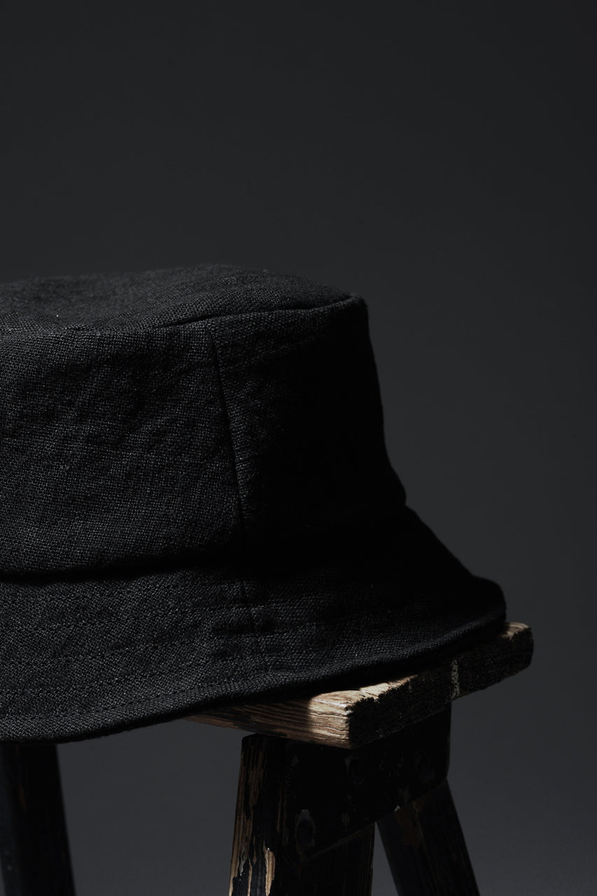 Load image into Gallery viewer, ierib exclusive Bucket Hat / Heavy Linen Canvas (BLACK EDITON)