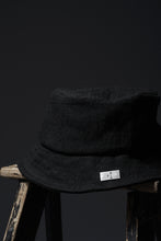 Load image into Gallery viewer, ierib exclusive Bucket Hat / Heavy Linen Canvas (BLACK EDITON)