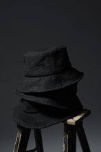 Load image into Gallery viewer, ierib exclusive Bucket Hat / Heavy Linen Canvas (BLACK EDITON)