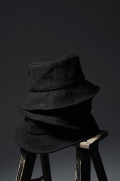 Load image into Gallery viewer, ierib exclusive Bucket Hat / Heavy Linen Canvas (BLACK EDITON)