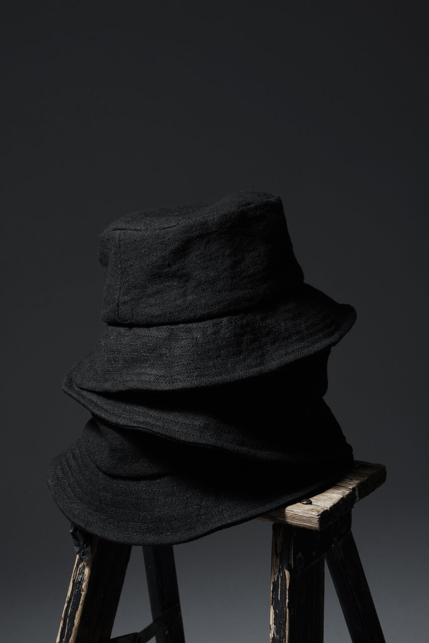 Load image into Gallery viewer, ierib exclusive Bucket Hat / Heavy Linen Canvas (BLACK EDITON)
