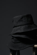 Load image into Gallery viewer, ierib exclusive Bucket Hat / Heavy Linen Canvas (BLACK EDITON)