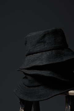 Load image into Gallery viewer, ierib exclusive Bucket Hat / Heavy Linen Canvas (BLACK EDITON)