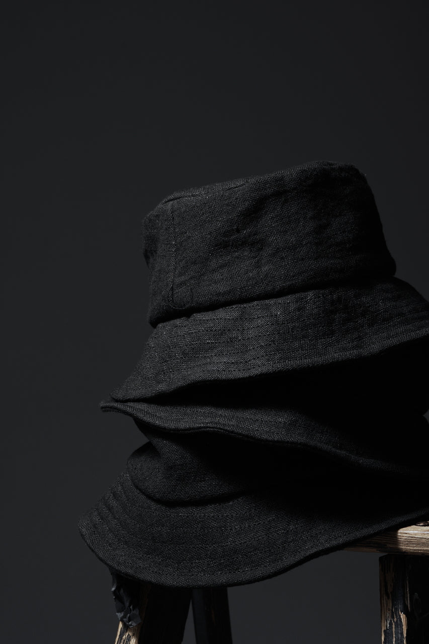Load image into Gallery viewer, ierib exclusive Bucket Hat / Heavy Linen Canvas (BLACK EDITON)