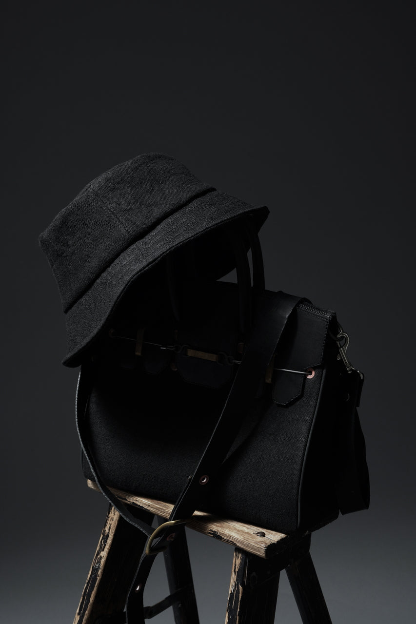 Load image into Gallery viewer, ierib exclusive Bucket Hat / Heavy Linen Canvas (BLACK EDITON)
