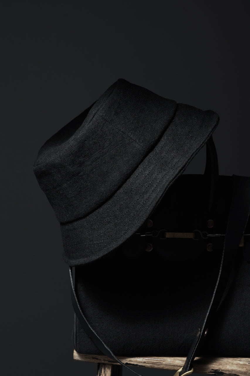Load image into Gallery viewer, ierib exclusive Bucket Hat / Heavy Linen Canvas (BLACK EDITON)