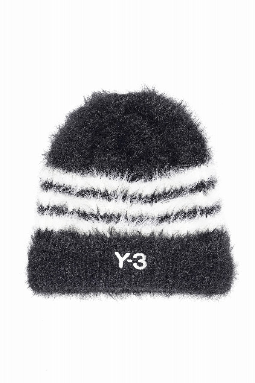 y-3 yohji yamamoto ボーダー ビーニー y3 Y-3 Yohji Yamamoto STRIPES BEANIE (BLACK x CREAM WHITE