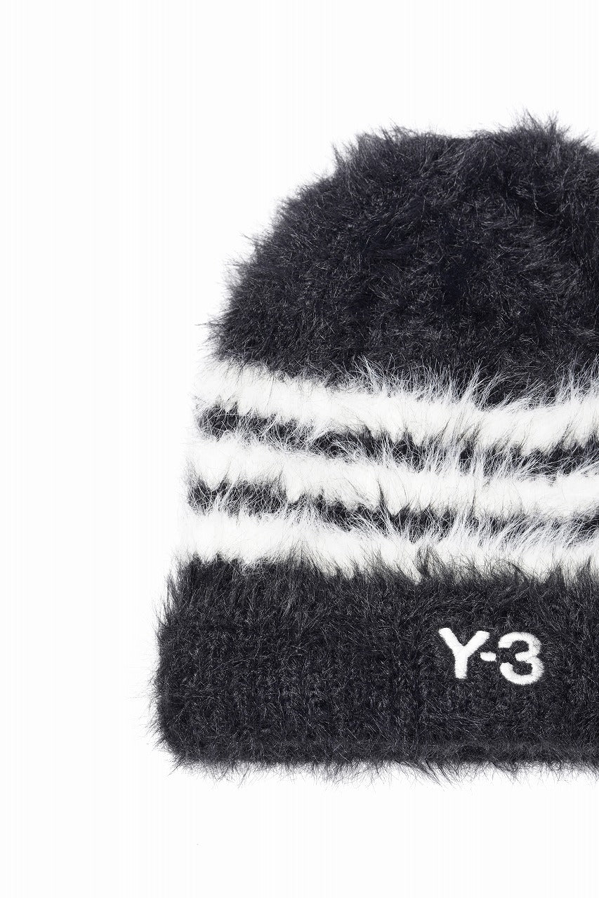 Load image into Gallery viewer, Y-3 Yohji Yamamoto STRIPES BEANIE (BLACK x CREAM WHITE)