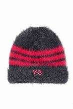 Load image into Gallery viewer, Y-3 Yohji Yamamoto STRIPES BEANIE (BLACK x SCARLET)