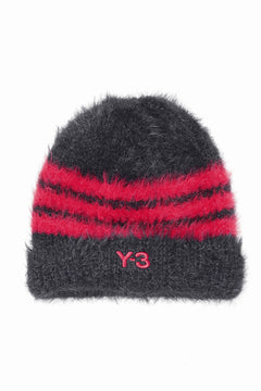 Load image into Gallery viewer, Y-3 Yohji Yamamoto STRIPES BEANIE (BLACK x SCARLET)