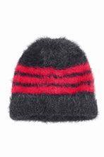 Load image into Gallery viewer, Y-3 Yohji Yamamoto STRIPES BEANIE (BLACK x SCARLET)
