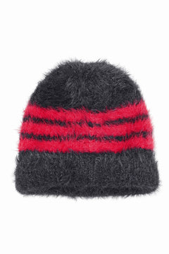 Load image into Gallery viewer, Y-3 Yohji Yamamoto STRIPES BEANIE (BLACK x SCARLET)