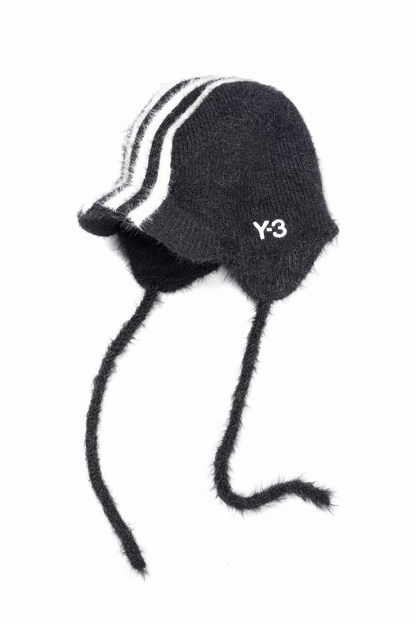 Load image into Gallery viewer, Y-3 Yohji Yamamoto STRIPES BONNET (BLACK x CREAM WHITE)