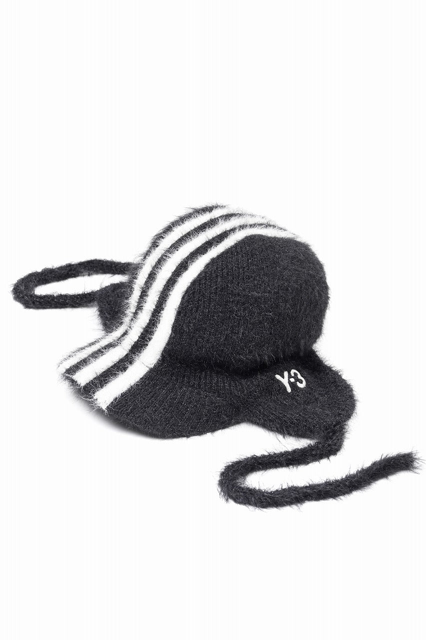 Load image into Gallery viewer, Y-3 Yohji Yamamoto STRIPES BONNET (BLACK x CREAM WHITE)