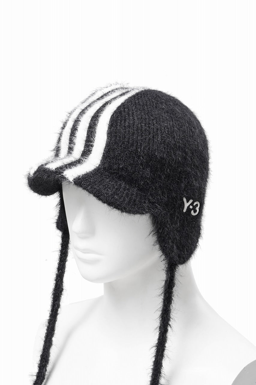 Load image into Gallery viewer, Y-3 Yohji Yamamoto STRIPES BONNET (BLACK x CREAM WHITE)