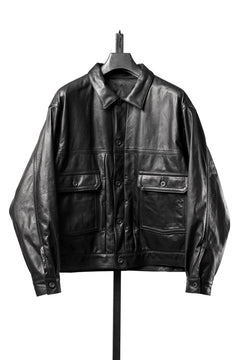 画像をギャラリービューアに読み込む, A LEATHER Trucker Jacket / LUXE COWHIDE (BLACK)