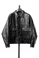 A LEATHER Trucker Jacket / LUXE COWHIDE (BLACK)