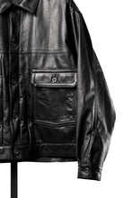画像をギャラリービューアに読み込む, A LEATHER Trucker Jacket / LUXE COWHIDE (BLACK)
