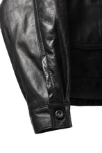 画像をギャラリービューアに読み込む, A LEATHER Trucker Jacket / LUXE COWHIDE (BLACK)