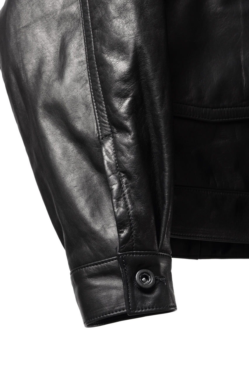 画像をギャラリービューアに読み込む, A LEATHER Trucker Jacket / LUXE COWHIDE (BLACK)