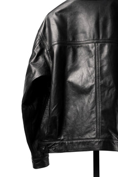 画像をギャラリービューアに読み込む, A LEATHER Trucker Jacket / LUXE COWHIDE (BLACK)