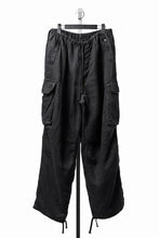 Load image into Gallery viewer, LASTMAN M47 LINEN DENIM CARGO PANTS (BLACK)