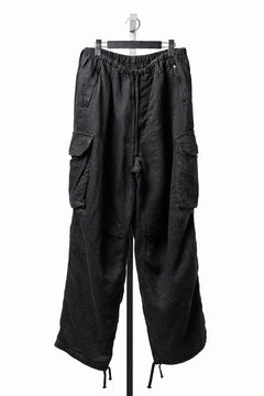 Load image into Gallery viewer, LASTMAN M47 LINEN DENIM CARGO PANTS (BLACK)