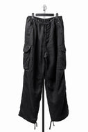 LASTMAN M47 LINEN DENIM CARGO PANTS (BLACK)