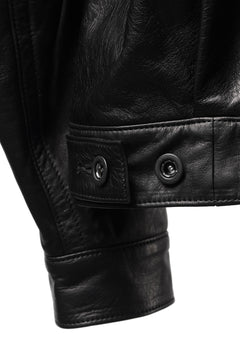画像をギャラリービューアに読み込む, A LEATHER Trucker Jacket / LUXE COWHIDE (BLACK)