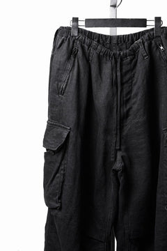 Load image into Gallery viewer, LASTMAN M47 LINEN DENIM CARGO PANTS (BLACK)