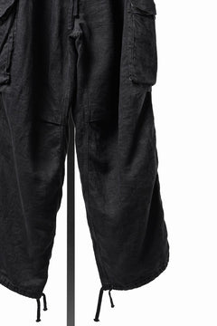 Load image into Gallery viewer, LASTMAN M47 LINEN DENIM CARGO PANTS (BLACK)