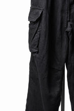 Load image into Gallery viewer, LASTMAN M47 LINEN DENIM CARGO PANTS (BLACK)