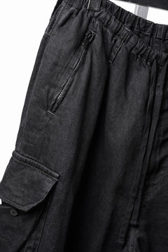 Load image into Gallery viewer, LASTMAN M47 LINEN DENIM CARGO PANTS (BLACK)