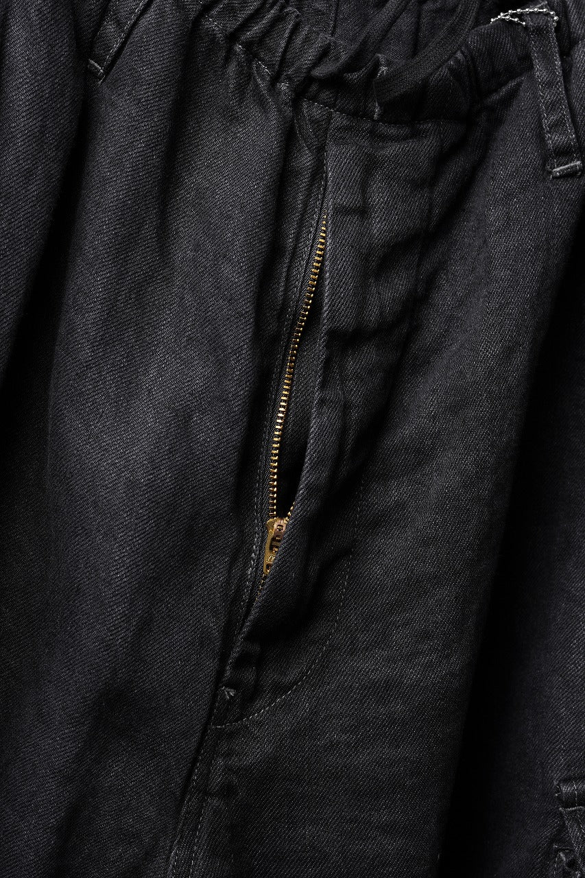 Load image into Gallery viewer, LASTMAN M47 LINEN DENIM CARGO PANTS (BLACK)