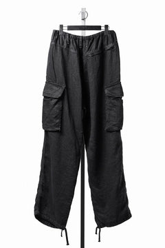 Load image into Gallery viewer, LASTMAN M47 LINEN DENIM CARGO PANTS (BLACK)