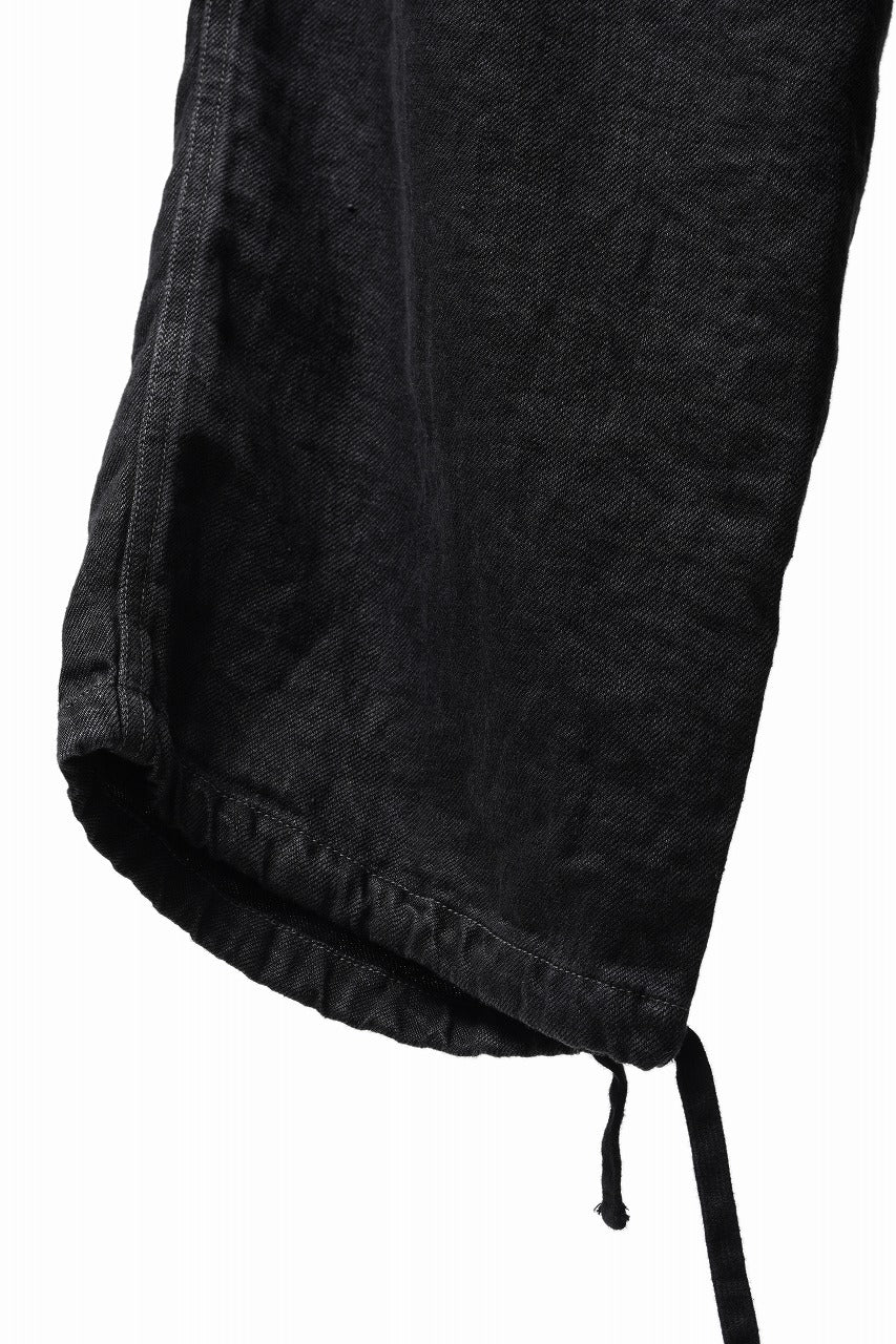Load image into Gallery viewer, LASTMAN M47 LINEN DENIM CARGO PANTS (BLACK)