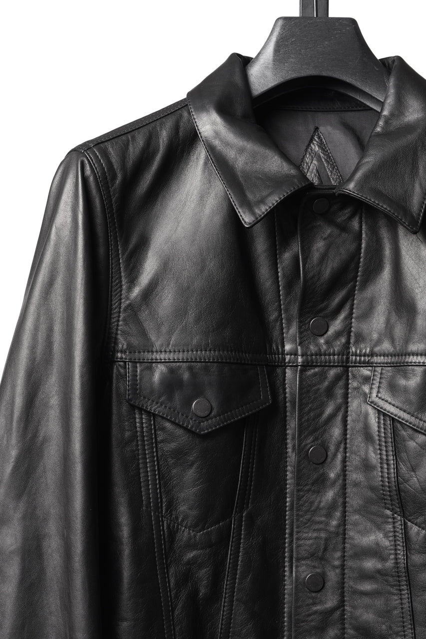 画像をギャラリービューアに読み込む, A LEATHER 3rd Jacket / SMOOTH COWHIDE (BLACK)
