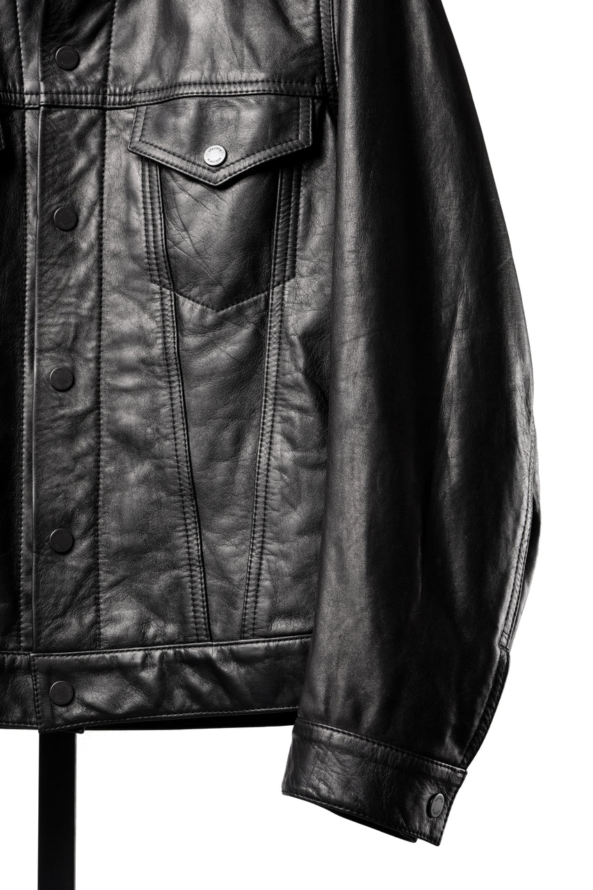画像をギャラリービューアに読み込む, A LEATHER 3rd Jacket / SMOOTH COWHIDE (BLACK)