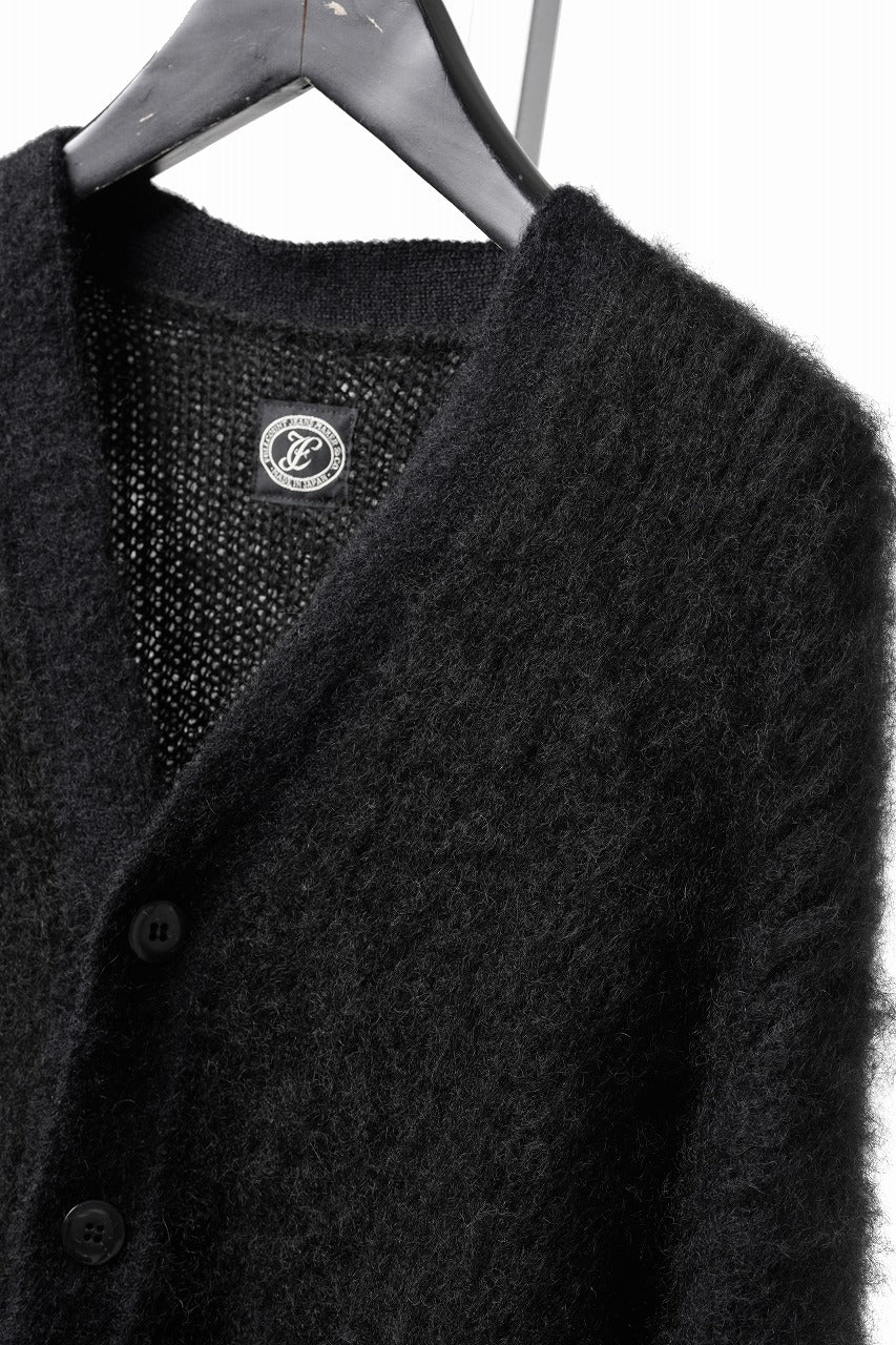 Load image into Gallery viewer, FULLCOUNT 3775 KID MOHAIR CARDIGAN (BLACK)