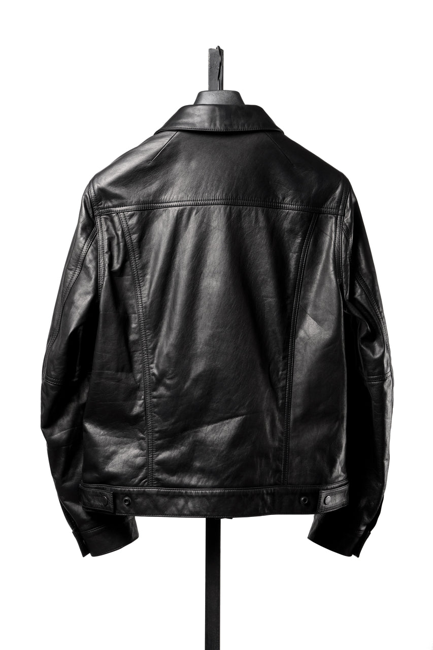 画像をギャラリービューアに読み込む, A LEATHER 3rd Jacket / SMOOTH COWHIDE (BLACK)