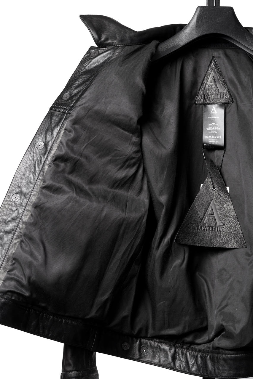 画像をギャラリービューアに読み込む, A LEATHER 3rd Jacket / SMOOTH COWHIDE (BLACK)