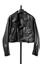 画像をギャラリービューアに読み込む, A LEATHER Short Motor Jacket / LUXE COWHIDE (BLACK)