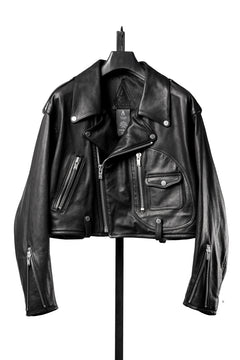 画像をギャラリービューアに読み込む, A LEATHER Short Motor Jacket / LUXE COWHIDE (BLACK)