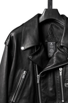 画像をギャラリービューアに読み込む, A LEATHER Short Motor Jacket / LUXE COWHIDE (BLACK)