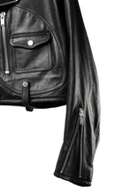 画像をギャラリービューアに読み込む, A LEATHER Short Motor Jacket / LUXE COWHIDE (BLACK)