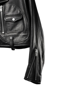 画像をギャラリービューアに読み込む, A LEATHER Short Motor Jacket / LUXE COWHIDE (BLACK)